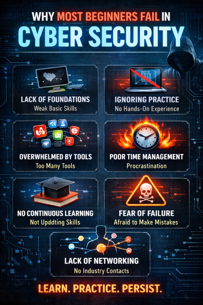 Why Most Beginners Fail in Cyber Security